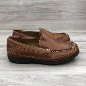 Johnston & Murphy Loafers Kids 12.5M Locklin Venetian Brown Leather Slip On Shoe